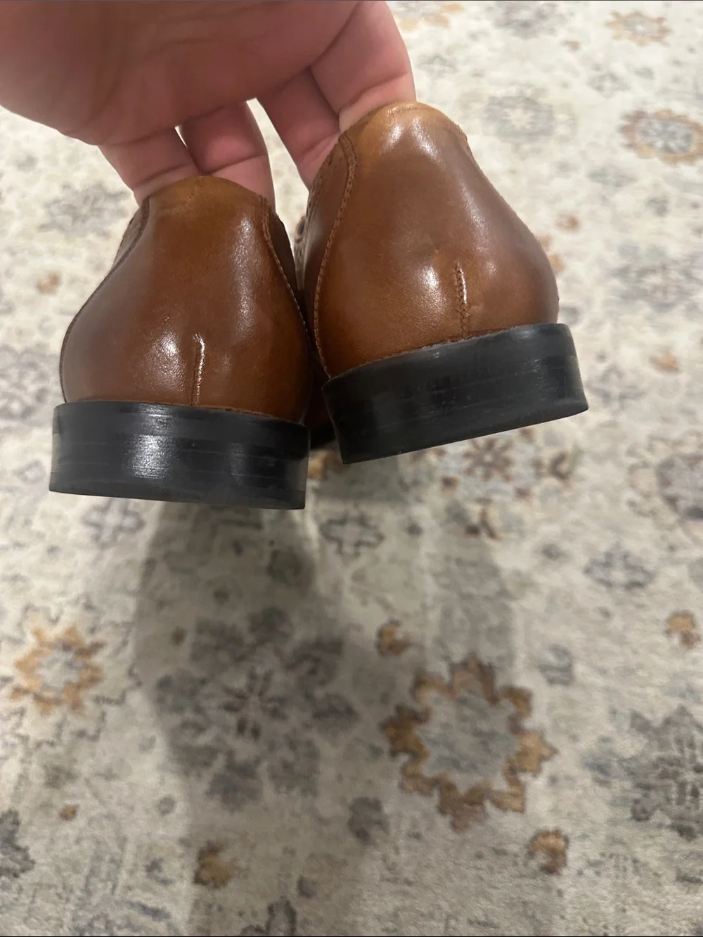 Stacy Adams Two-Tone Brown Tan Wingtip Oxfords
